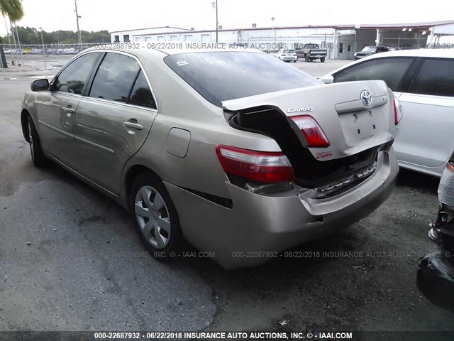 4T1BE46K78U770948 - 2008 TOYOTA CAMRY CE/LE/XLE/SE GOLD photo 3
