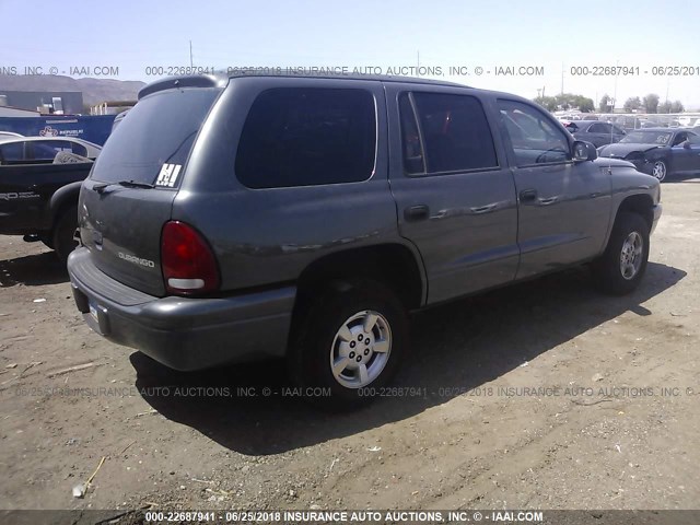 1B4HS38N52F114068 - 2002 DODGE DURANGO SPORT/SXT GRAY photo 4