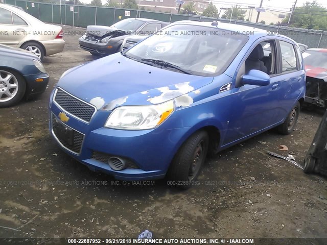 KL1TD66E49B370268 - 2009 CHEVROLET AVEO LS/LT BLUE photo 2