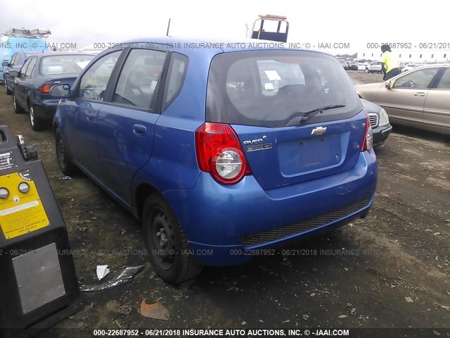 KL1TD66E49B370268 - 2009 CHEVROLET AVEO LS/LT BLUE photo 3