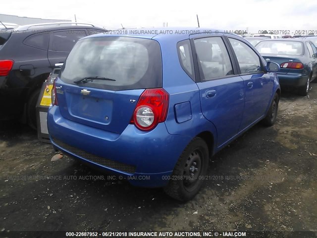 KL1TD66E49B370268 - 2009 CHEVROLET AVEO LS/LT BLUE photo 4