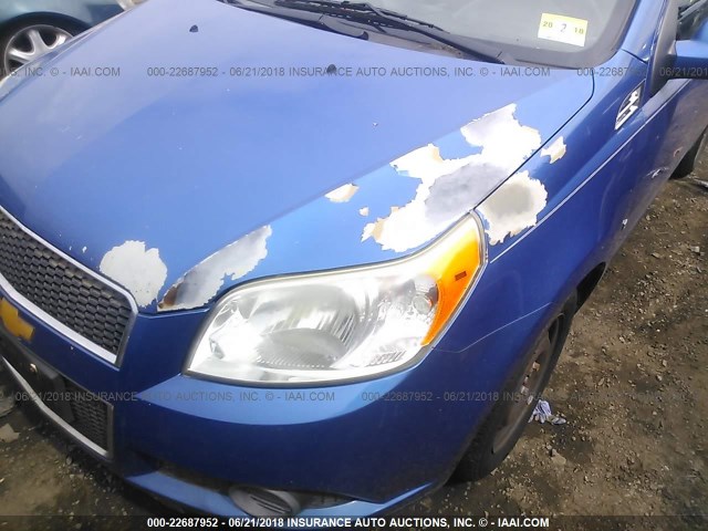 KL1TD66E49B370268 - 2009 CHEVROLET AVEO LS/LT BLUE photo 6