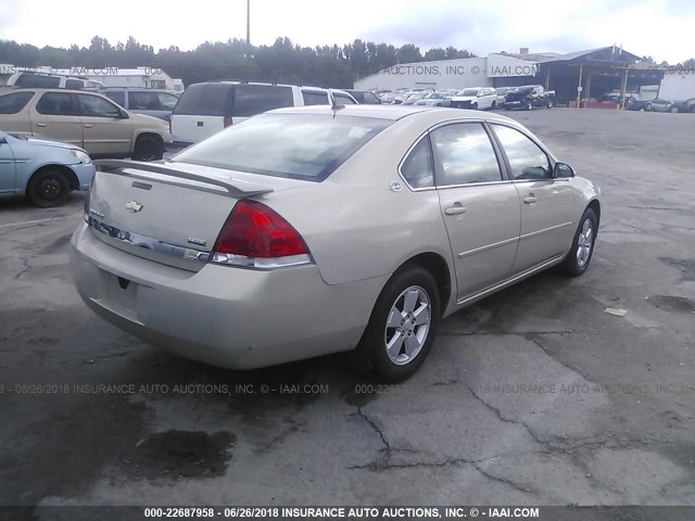 2G1WT58K481277179 - 2008 CHEVROLET IMPALA LT GOLD photo 4