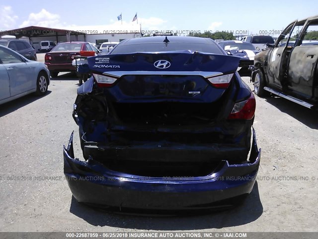 5NPEC4AC3CH441271 - 2012 HYUNDAI SONATA SE/LIMITED BLUE photo 6