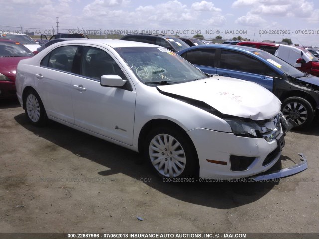 3FADP0L34AR396721 - 2010 FORD FUSION HYBRID WHITE photo 1