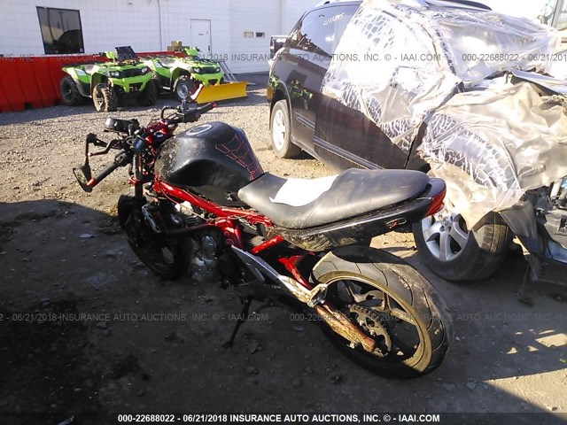 JKAEXEA146A003549 - 2006 KAWASAKI EX650 A6F RED photo 3