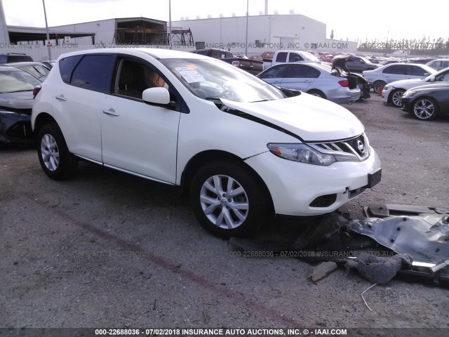 JN8AZ1MU3DW205378 - 2013 NISSAN MURANO S/SL/LE WHITE photo 1