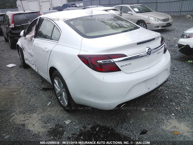 2G4GK5EX6G9101860 - 2016 BUICK REGAL WHITE photo 3