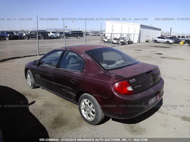 1B3ES46C21D295610 - 2001 DODGE NEON SE/ES PURPLE photo 3