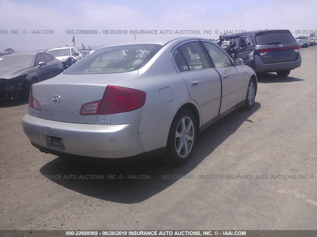 JNKCV51E23M334144 - 2003 INFINITI G35 SILVER photo 4