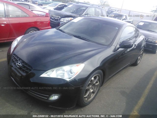 KMHHU6KH9AU015423 - 2010 HYUNDAI GENESIS COUPE 3.8L BLACK photo 2