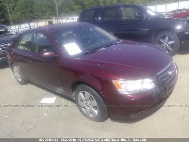 5NPET46C59H418897 - 2009 HYUNDAI SONATA GLS BURGUNDY photo 1