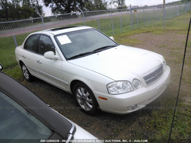 KNAGD128855432029 - 2005 KIA OPTIMA LX/EX WHITE photo 1