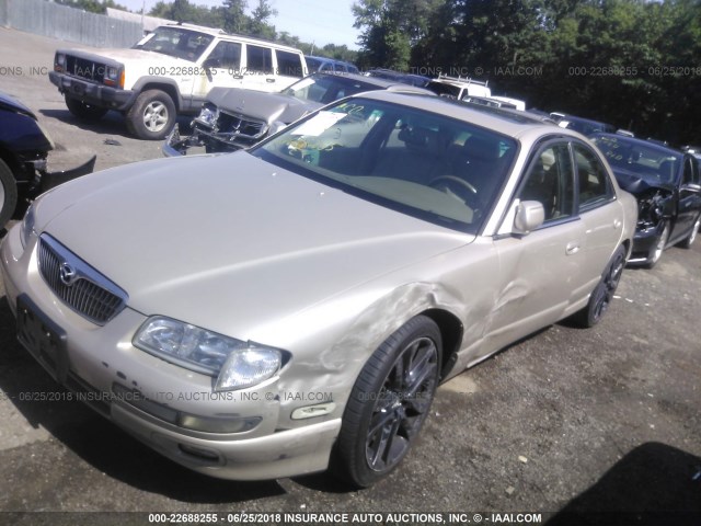 JM1TA2220X1514780 - 1999 MAZDA MILLENIA S GOLD photo 2