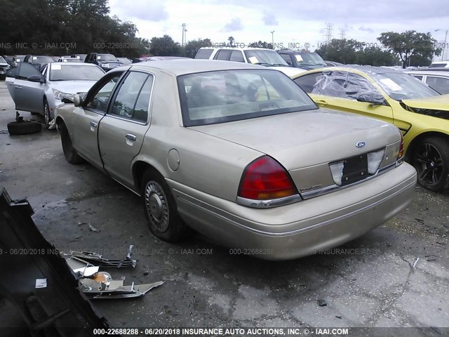 2FAFP73W3XX128099 - 1999 FORD CROWN VICTORIA  GOLD photo 3