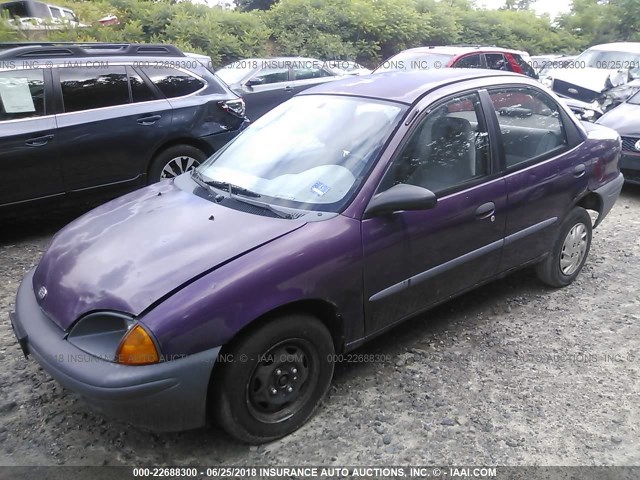 2C1MR5294S6735930 - 1995 GEO METRO LSI PURPLE photo 2