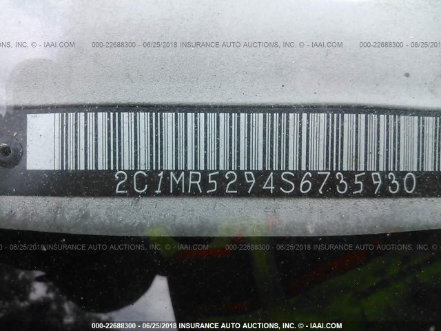 2C1MR5294S6735930 - 1995 GEO METRO LSI PURPLE photo 9