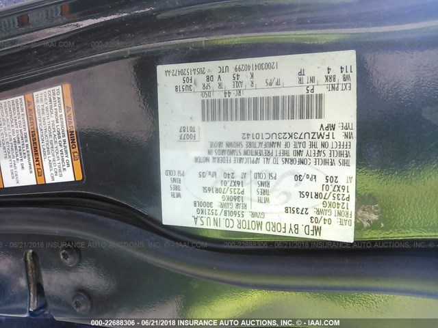 1FMZU73K23UC10142 - 2003 FORD EXPLORER XLT/XLT SPORT/NBX 绿色 照片 9