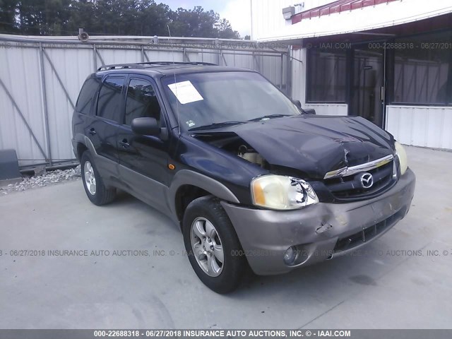 4F2YZ04183KM47082 - 2003 MAZDA TRIBUTE LX BLACK photo 1