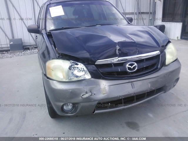 4F2YZ04183KM47082 - 2003 MAZDA TRIBUTE LX BLACK photo 6