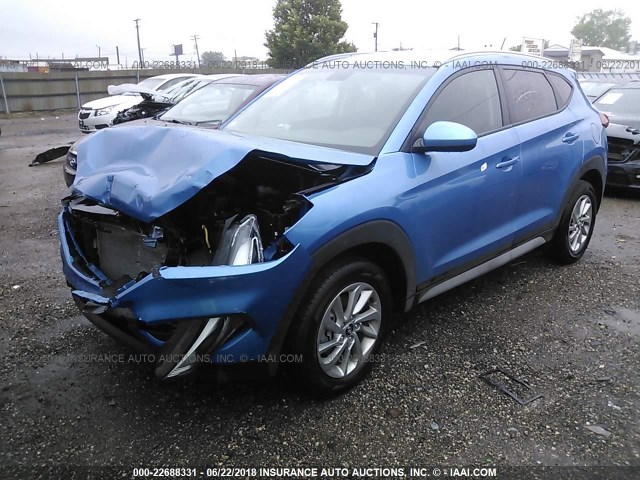 KM8J3CA48HU389758 - 2017 HYUNDAI TUCSON LIMITED/SPORT AND ECO/SE BLUE photo 2