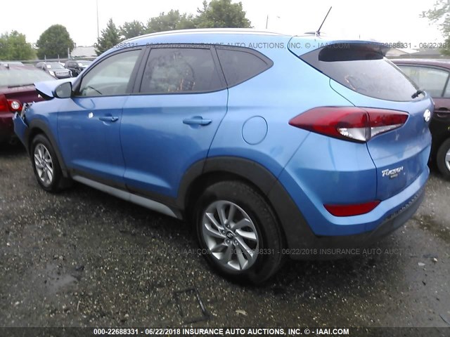 KM8J3CA48HU389758 - 2017 HYUNDAI TUCSON LIMITED/SPORT AND ECO/SE BLUE photo 3