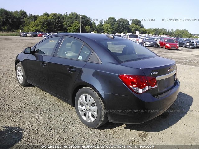 1G1PC5SG7G7115914 - 2016 CHEVROLET CRUZE LIMITED LS Dark Blue photo 3