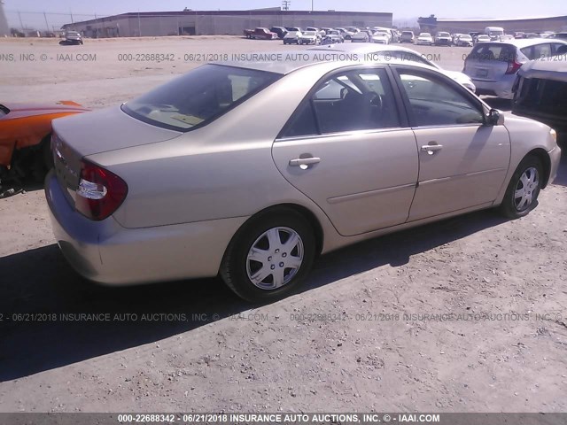 4T1BE32K63U158717 - 2003 TOYOTA CAMRY LE/XLE/SE ოქროსფერი ფოტო 4