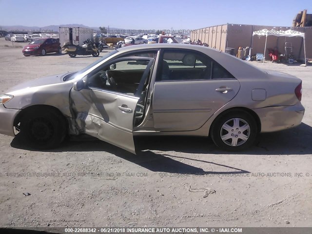 4T1BE32K63U158717 - 2003 TOYOTA CAMRY LE/XLE/SE ოქროსფერი ფოტო 6