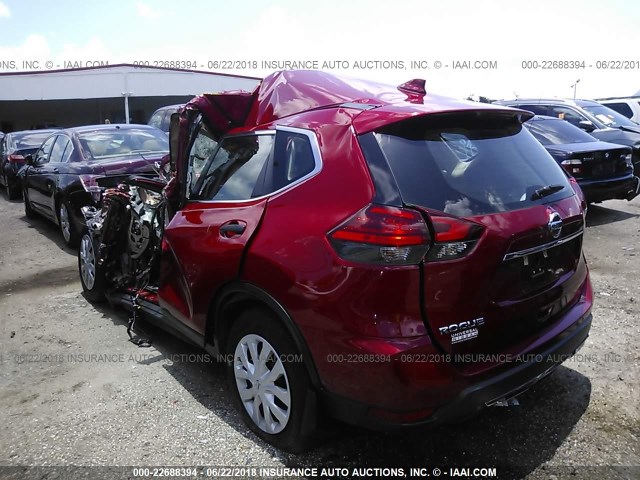 5N1AT2MT2HC812689 - 2017 NISSAN ROGUE S/SL RED photo 3