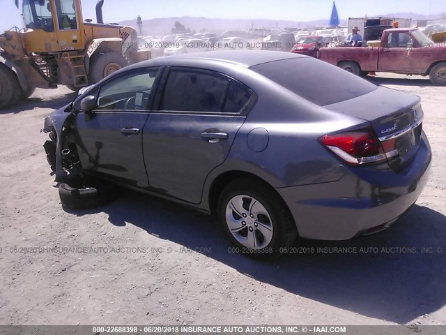 2HGFB2F58FH565234 - 2015 HONDA CIVIC LX GRAY photo 3