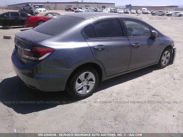 2HGFB2F58FH565234 - 2015 HONDA CIVIC LX GRAY photo 4