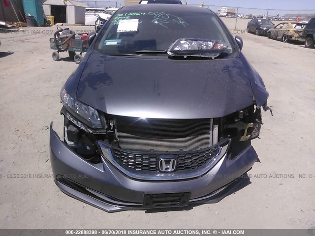 2HGFB2F58FH565234 - 2015 HONDA CIVIC LX GRAY photo 6