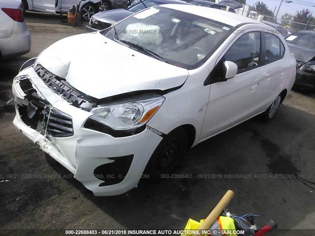 ML32F3FJ8HHF09233 - 2017 MITSUBISHI MIRAGE G4 ES თეთრი ფოტო 2