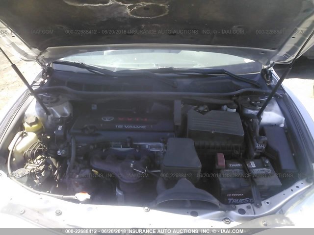 4T1BE46K08U259033 - 2008 TOYOTA CAMRY CE/LE/XLE/SE SILVER photo 10