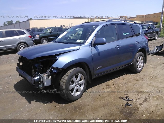 JTMBD31V076052387 - 2007 TOYOTA RAV4 LIMITED BLUE photo 2