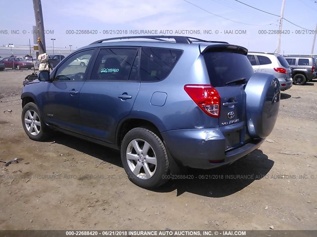 JTMBD31V076052387 - 2007 TOYOTA RAV4 LIMITED BLUE photo 3