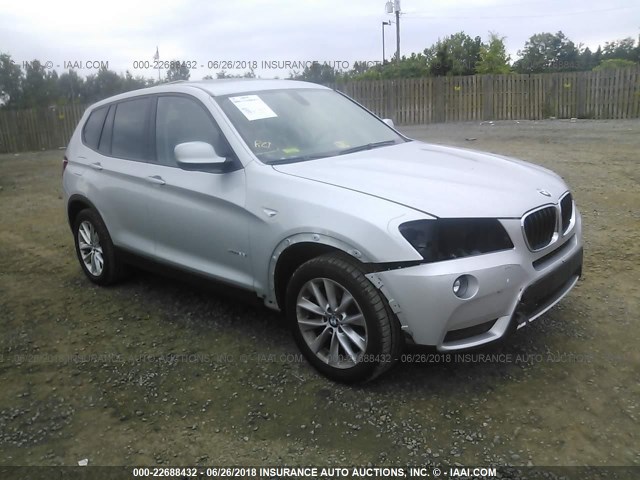 5UXWX9C50D0A13839 - 2013 BMW X3 XDRIVE28I SILVER photo 1