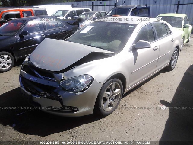 1G1ZH57B79F157192 - 2009 CHEVROLET MALIBU 1LT GOLD photo 2