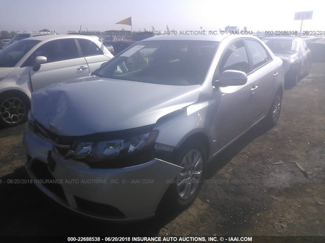 KNAFU4A27B5406463 - 2011 KIA FORTE EX SILVER photo 2