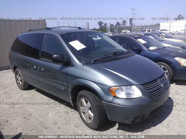 2D4GP44L55R537792 - 2005 DODGE GRAND CARAVAN SXT BLUE photo 1