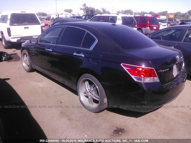 1HGCP36849A036953 - 2009 HONDA ACCORD EXL BLACK photo 3