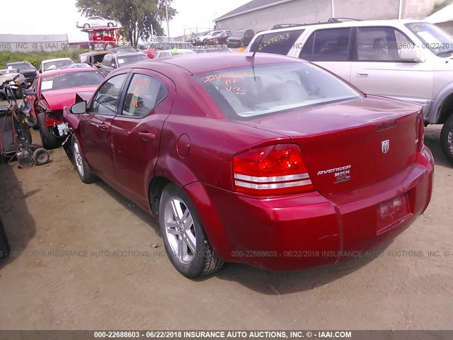 1B3LC56K88N291664 - 2008 DODGE AVENGER SXT RED photo 3