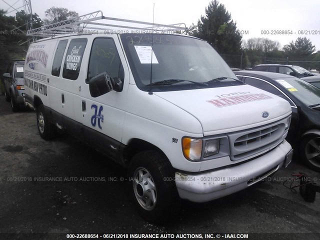 1FTNS24L01HB52105 - 2001 FORD ECONOLINE E250 VAN WHITE photo 1