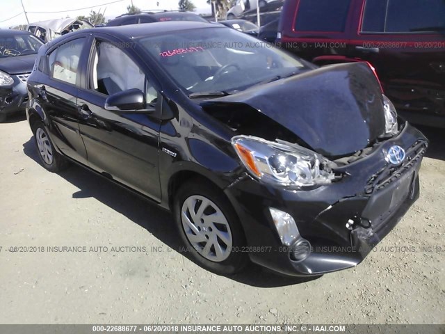 JTDKDTB33F1113045 - 2015 TOYOTA PRIUS C BLACK photo 1