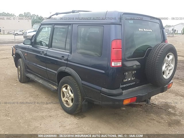 SALTW12431A714095 - 2001 LAND ROVER DISCOVERY II SE BLUE photo 3