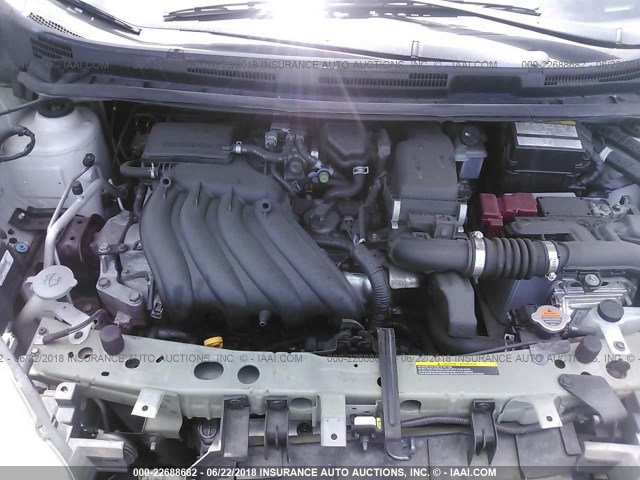 3N1CE2CP3EL413305 - 2014 NISSAN VERSA NOTE S/S PLUS/SV/SL WHITE photo 10