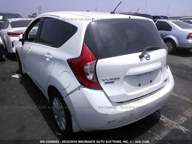 3N1CE2CP3EL413305 - 2014 NISSAN VERSA NOTE S/S PLUS/SV/SL WHITE photo 3