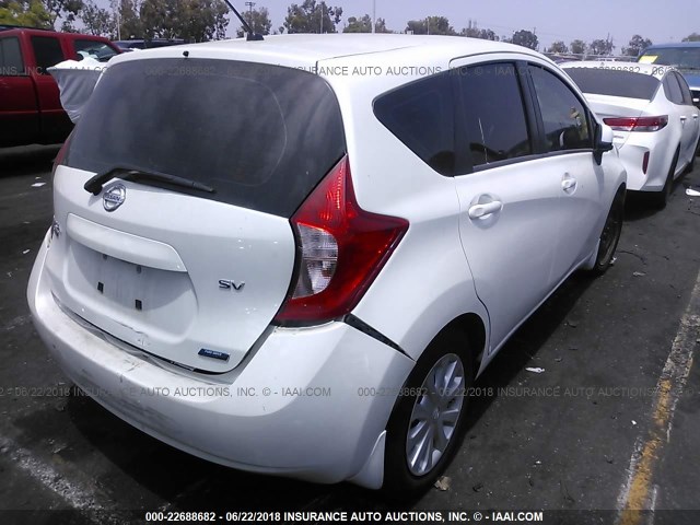 3N1CE2CP3EL413305 - 2014 NISSAN VERSA NOTE S/S PLUS/SV/SL WHITE photo 4