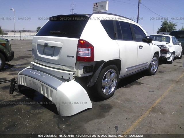 1J8FF57W67D169760 - 2007 JEEP COMPASS LIMITED WHITE photo 4